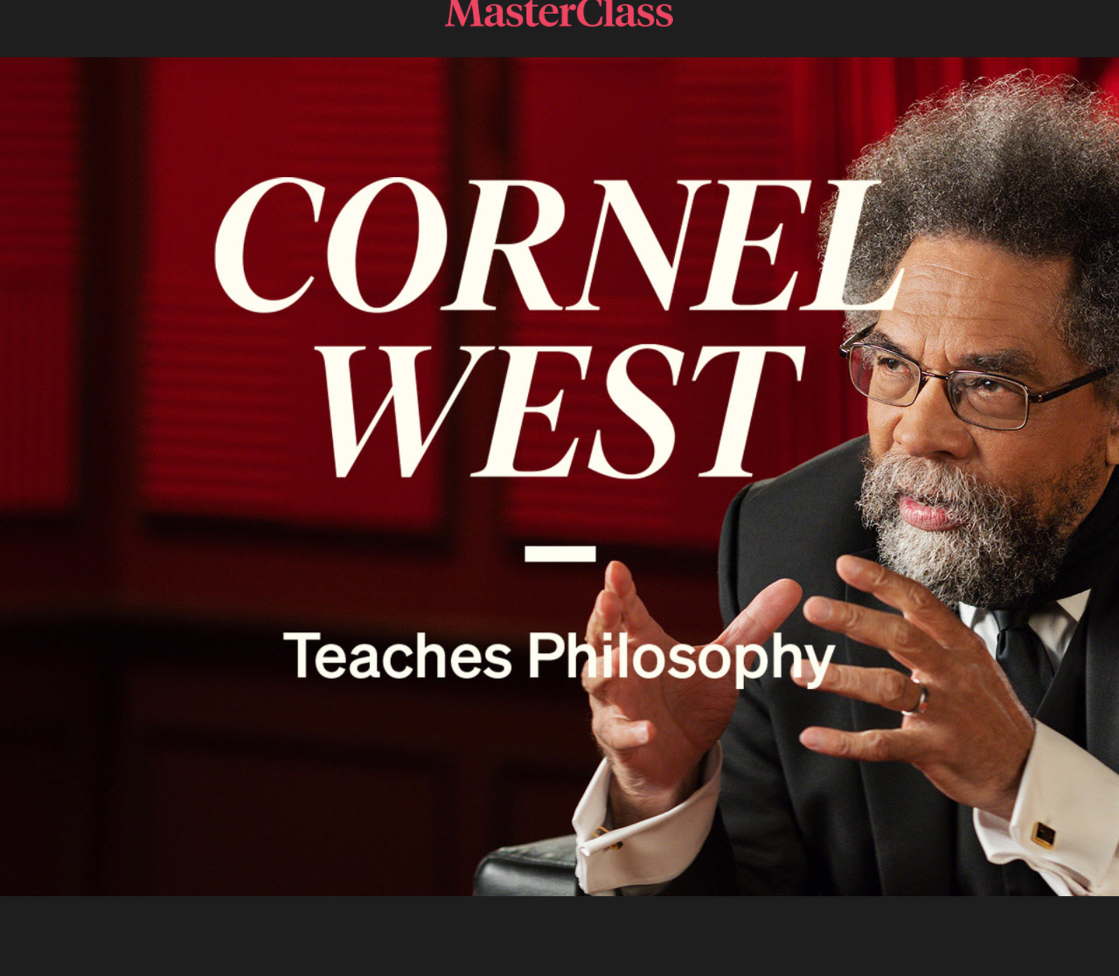 MasterClass: Cornel West key art